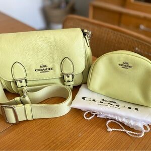 Coach Women's Light Green 🍋‍🟩 Crossbody Bag Set